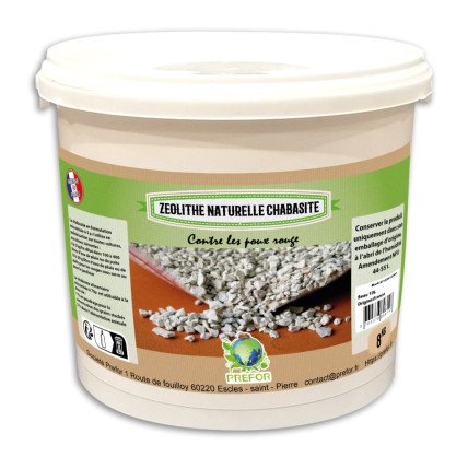 Zeolithe naturelle chabasite micronisé 20 microns seau 10L 8kg