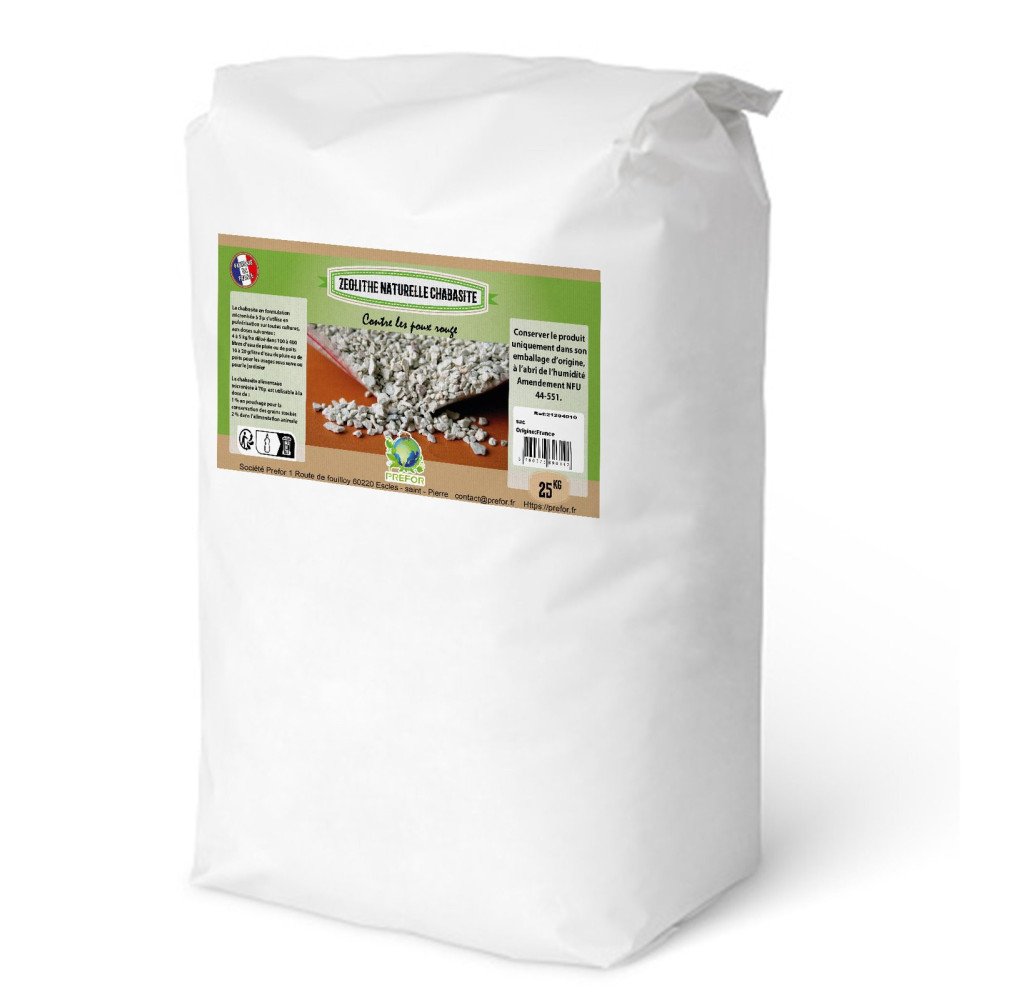 Zeolithe naturelle chabasite micronisé 20 microns sac 25kg