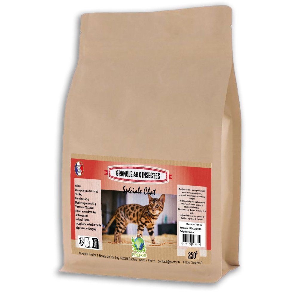 Granule insecte chat doypack 0,8L 250g