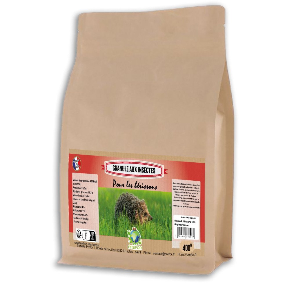 Granule insecte herisson doypack 1,3L 400g