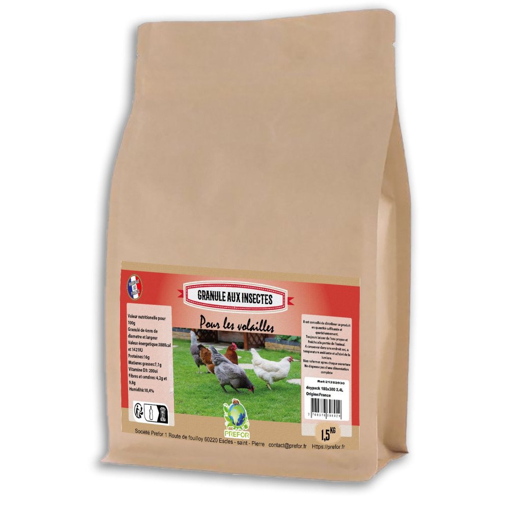 Granule insecte poule doypack 2,4L 1,5kg