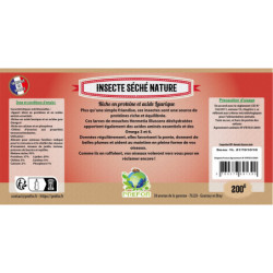 Larves de mouches nature seau 1L 200g