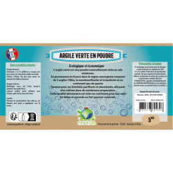 Argile verte en poudre seau 20L 5kg
