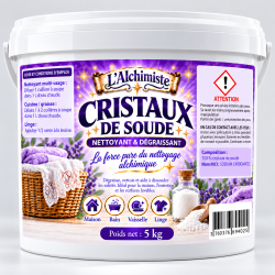 Cristaux de soude Seau 5 l – 5 kg | L’Alchimiste