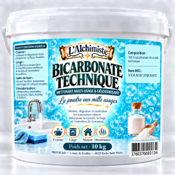 Bicarbonate de soude technique Seau 10 l – 10 kg | L’Alchimiste