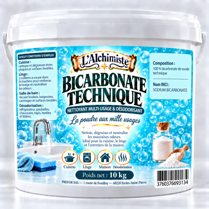 Bicarbonate de soude technique seau 10L 10kg