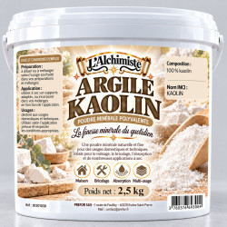Argile kaolin Seau 5 l – 2.5 kg | L’Alchimiste