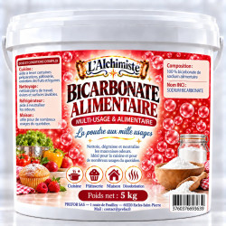 Bicarbonate de soude alimentaire Seau 5 l – 5 kg | L’Alchimiste