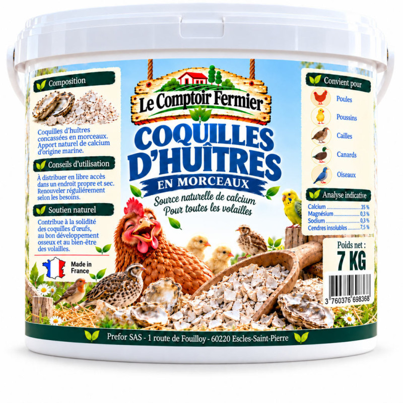 Coquilles d’huîtres en morceaux Conditionnement – 7 kg | Le Comptoir F
