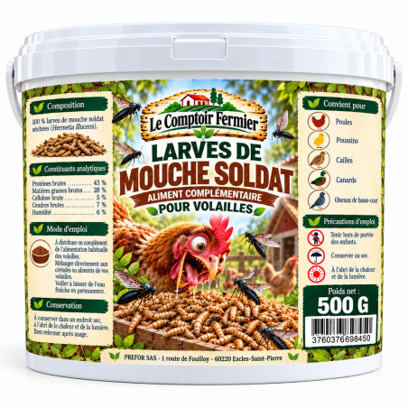 Comptoir Fermier Larve de mouche soldat 500g