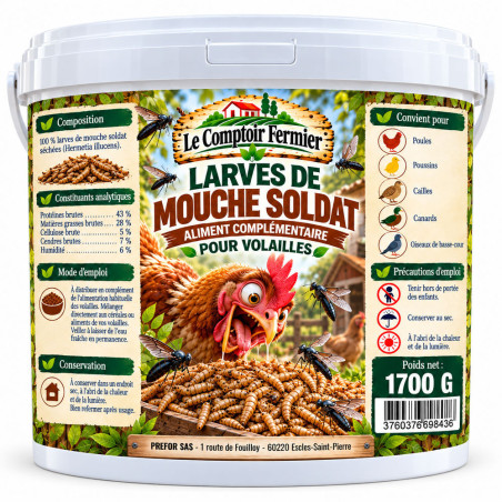 Comptoir Fermier Larve de mouche soldat 1700g