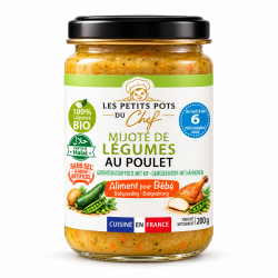 Mijoté de légumes verts au poulet-6mois pot 200g | PETIT POT DU CHEF