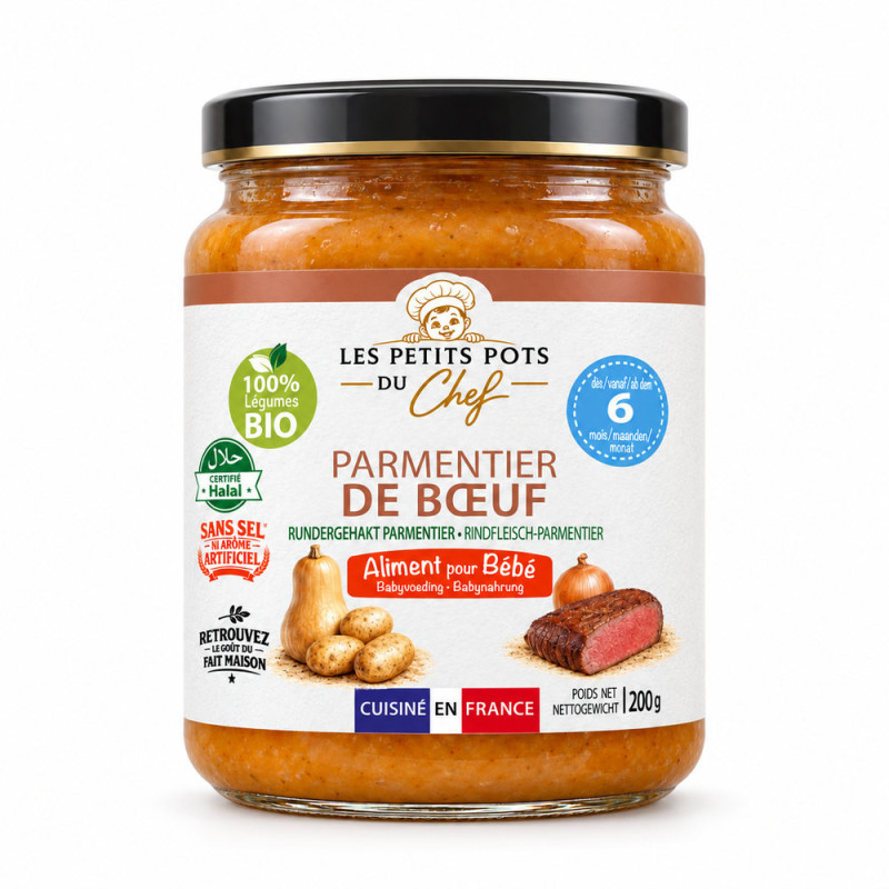 Parmentier de Bœuf- 6mois pot 200g | PETIT POT DU CHEF