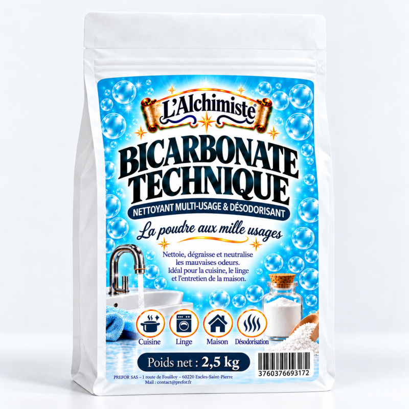 Bicarbonate technique 2.5kg en sachet | L’Alchimiste