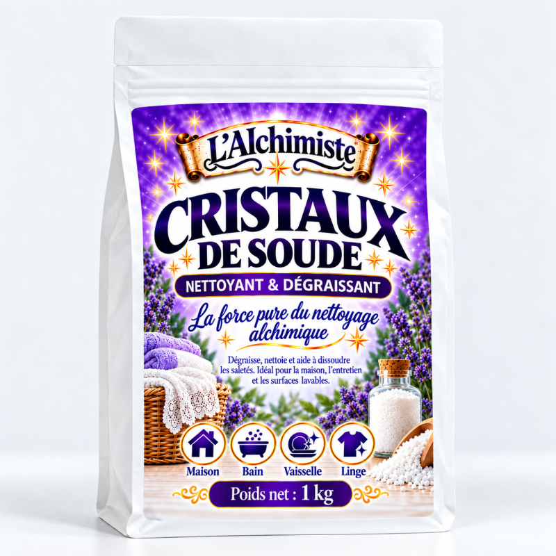 Cristaux de soude 1kg en sachet | L’Alchimiste